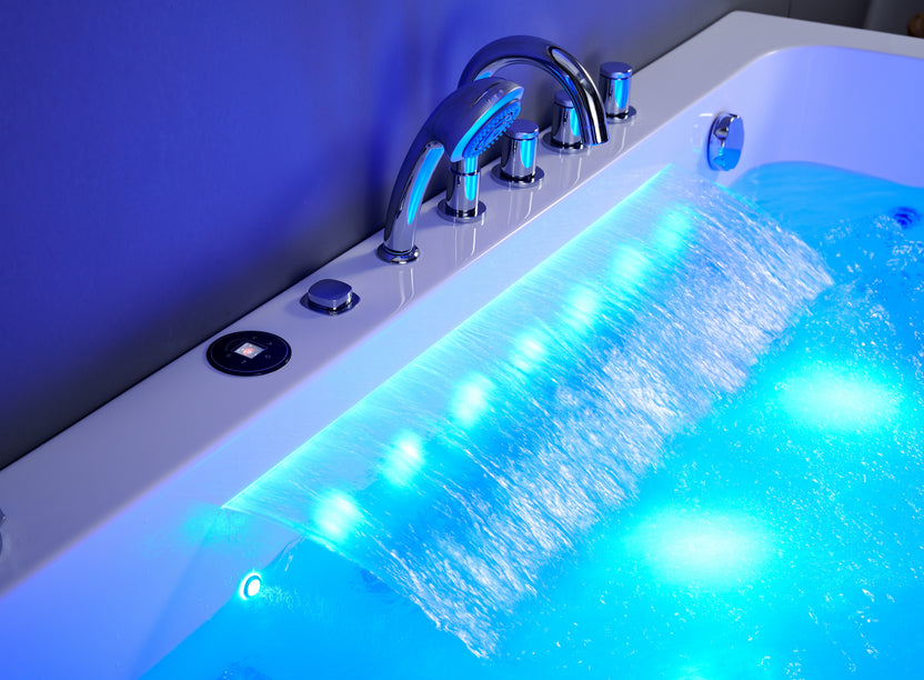 Norkaya Linea 72×30 Freestanding Air Bath, Ultra-Quiet Blower, Single-Person, Center Drain